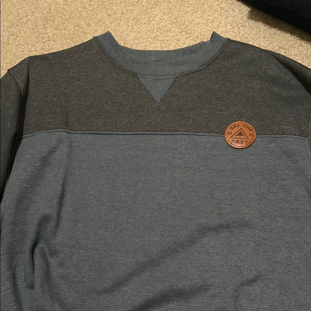 Men's Gray Ski the East Crewneck Sweater
